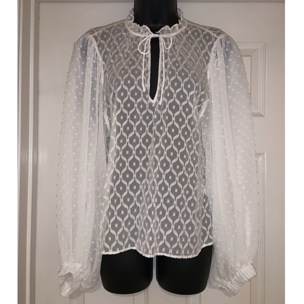 Alice & Olivia Julius Blouson Sleeve Tunic Top –– NWT